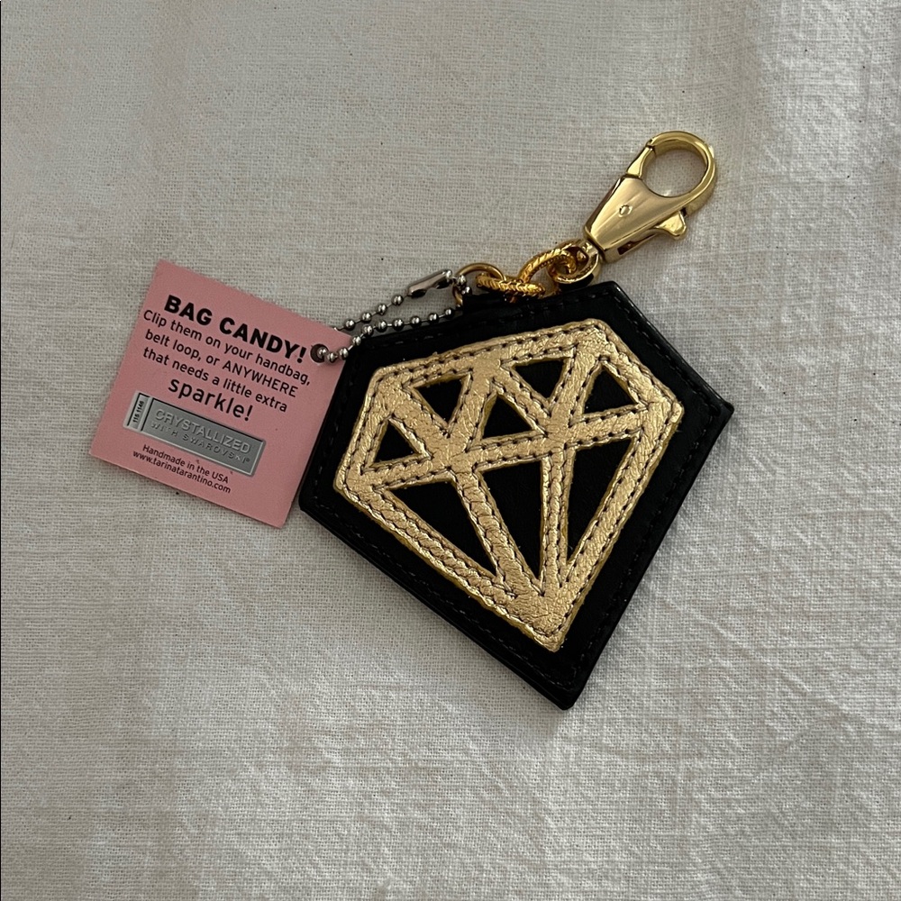 Tarina Tarantino Black and Gold Diamond Bag Candy